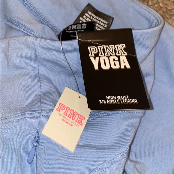 PINK - baby blue yoga pants - Picture 3 of 3